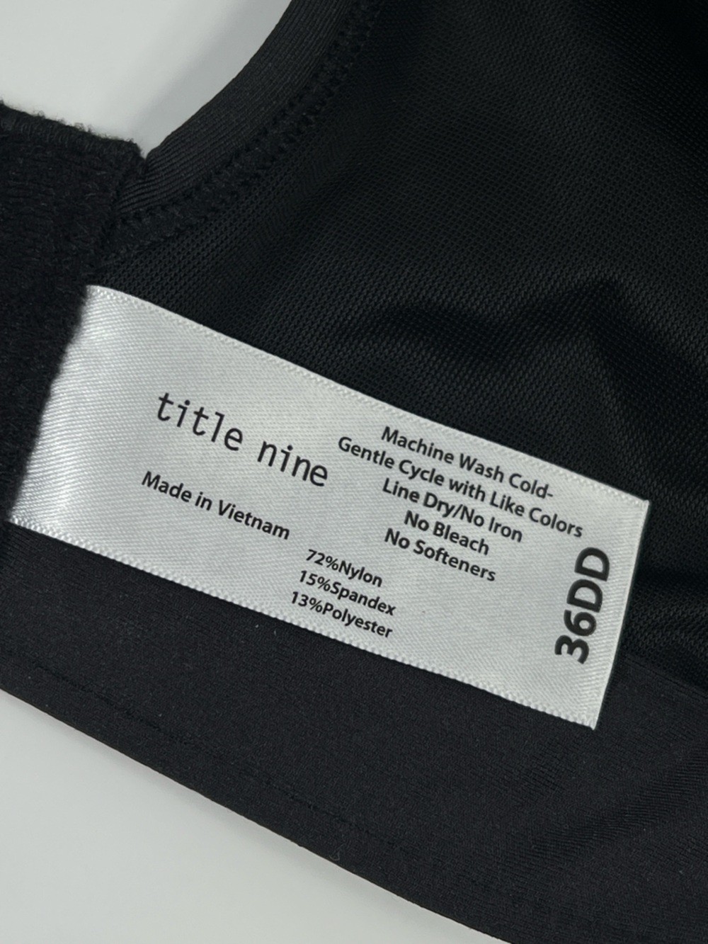 TITLE NINE New Women’s 36DD Black Athletic Sports Bra - Picture 5 of 7